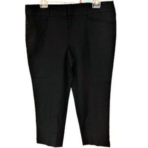 Ann Taylor Loft Women's Black The Riviera Pant Cropped Marisa Fit Dress Pants-12